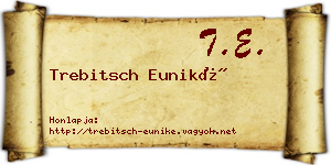 Trebitsch Euniké névjegykártya